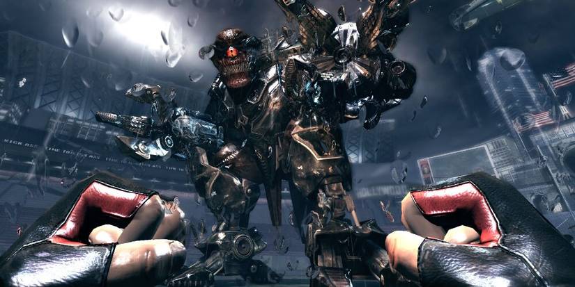 Giant mechanical one-eyed monster 