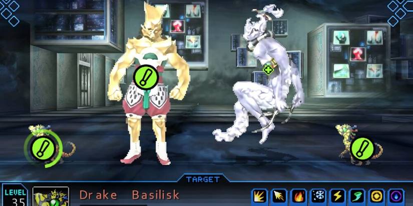 Two marble enemies in SMT Strange Journey Redux 