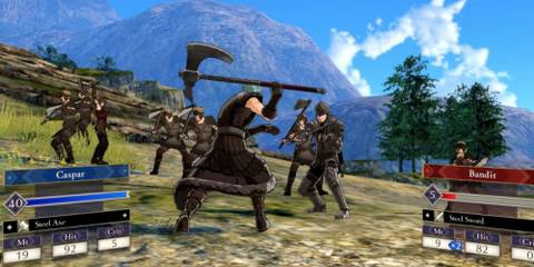 Caspar taking on numerous soldiers at once 