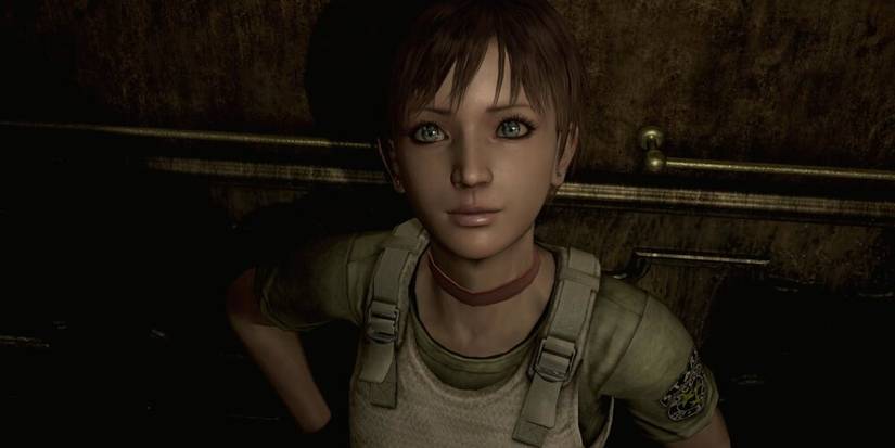 Rebecca looking up at the camera 