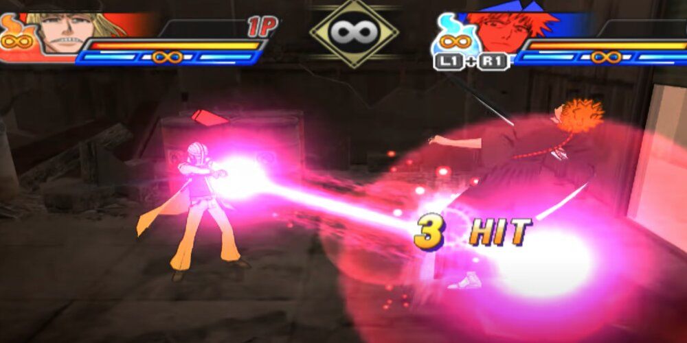 Shinji fire a laser attack at Ichigo 