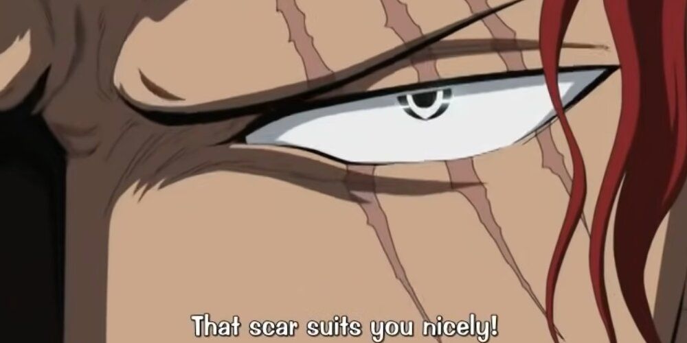 Shanks with a scar over his eye 