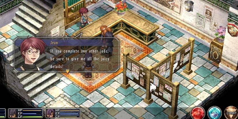 NPC Jean talking to the player about jobs 