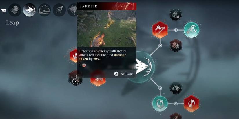 Barrier skill upgrade 