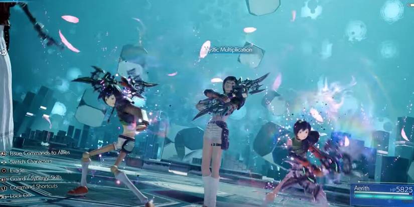 Yuffie being multiplied into three 