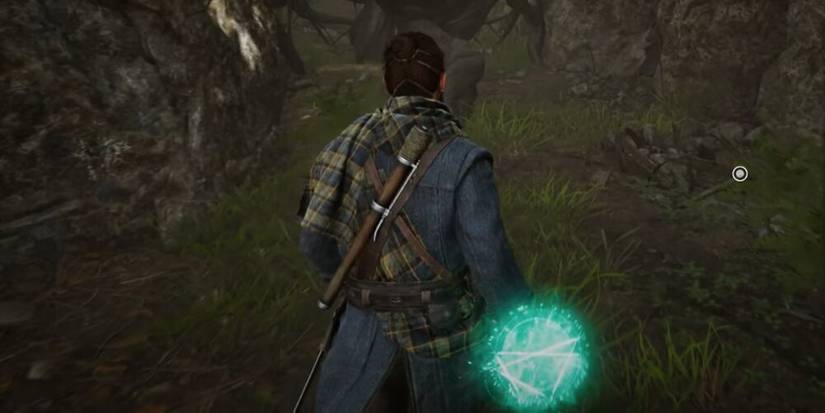 Red with a glowing blue ring 