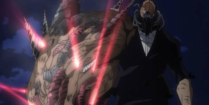 All For One with a massive fleshy arm 