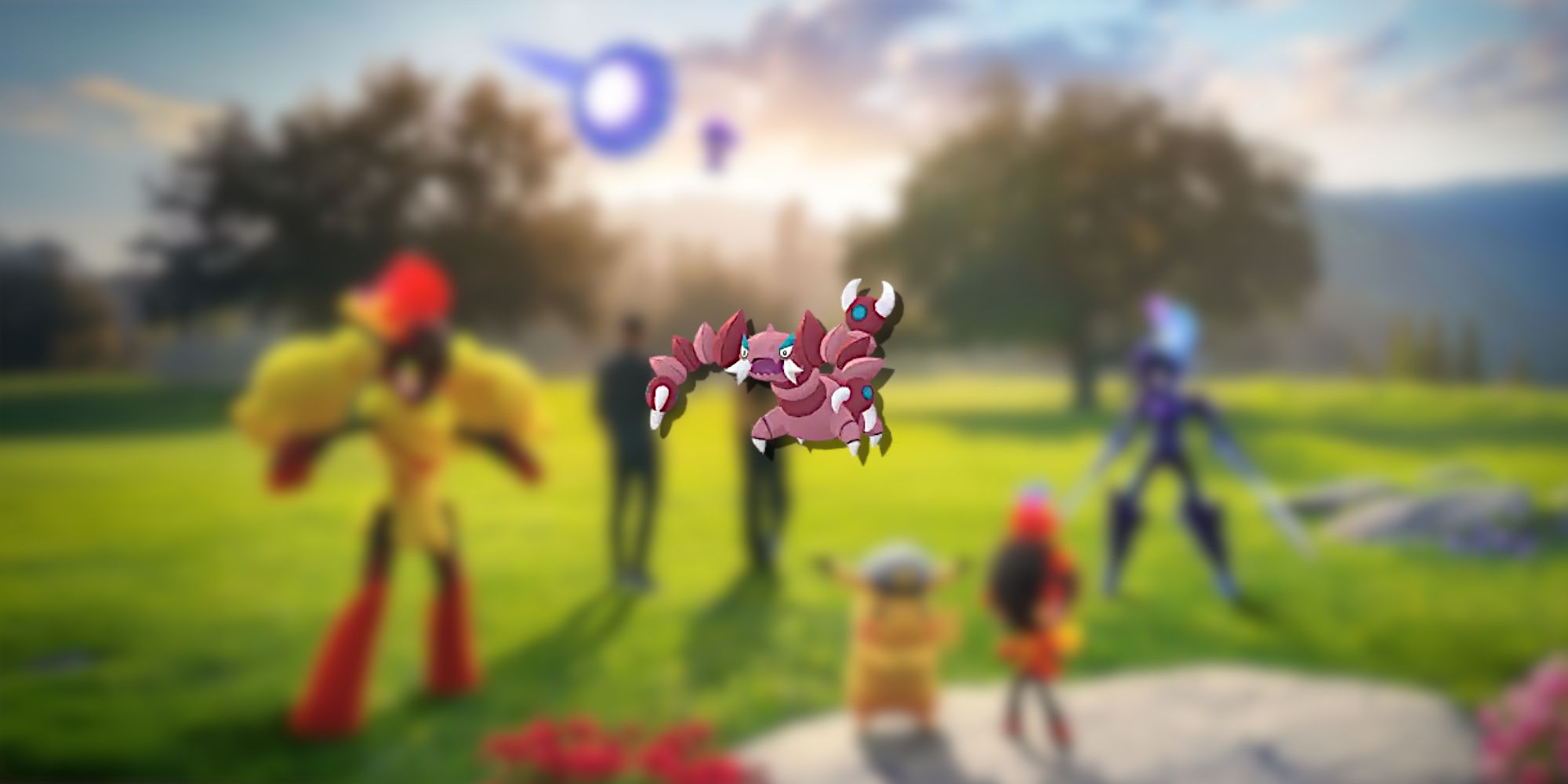 Image of Shiny Drapion in the foreground from Pokemon GO
