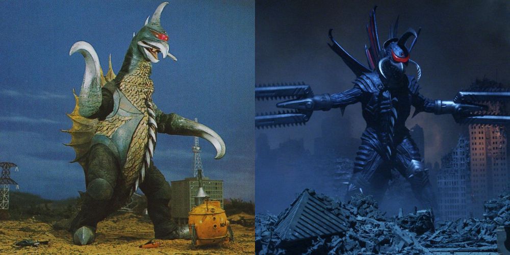 Showa Gigan and Modified Millennium Gigan.