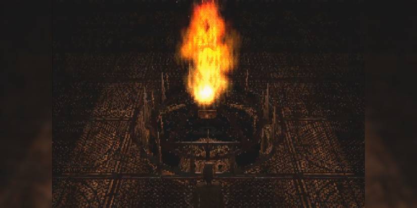 A large fire in Silent Hill