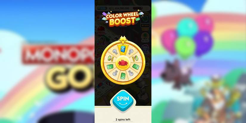 Monopoly GO Color Wheel Boost over generic game background