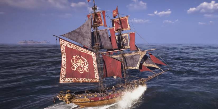 skull and bones sailing brigantine ship