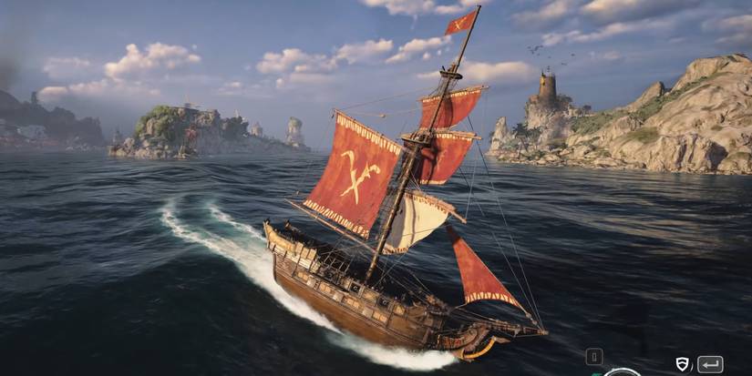 skull and bones sailing sloop ship