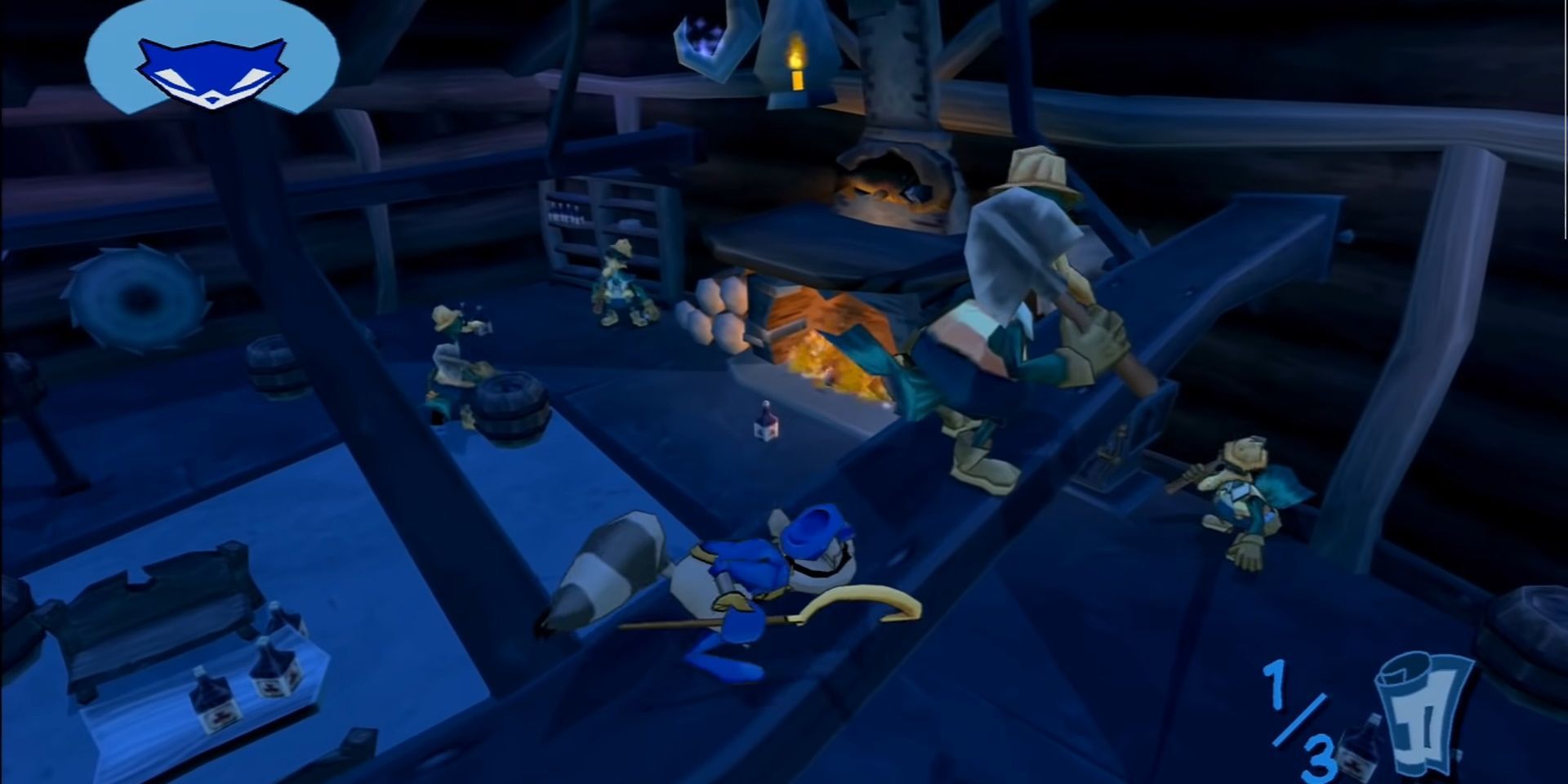 Sneaking behind an enemy in Sly 2 Band of Thieves