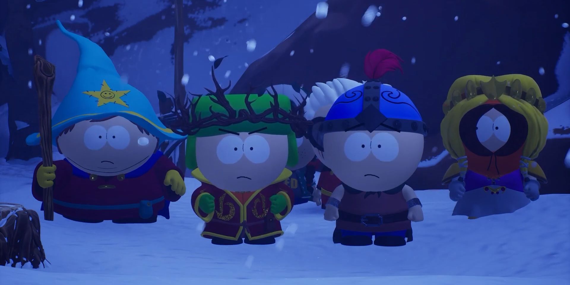 Cartman, Kyle, Stan and Kenny in South Park: Snow Day