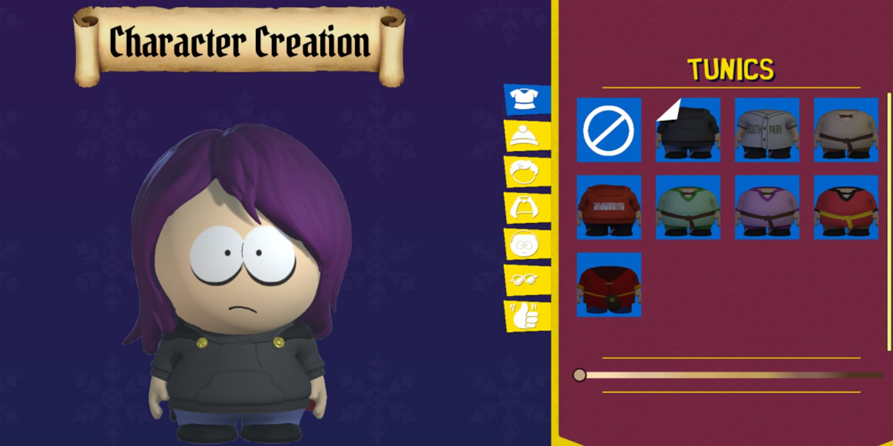SP snow day character creation