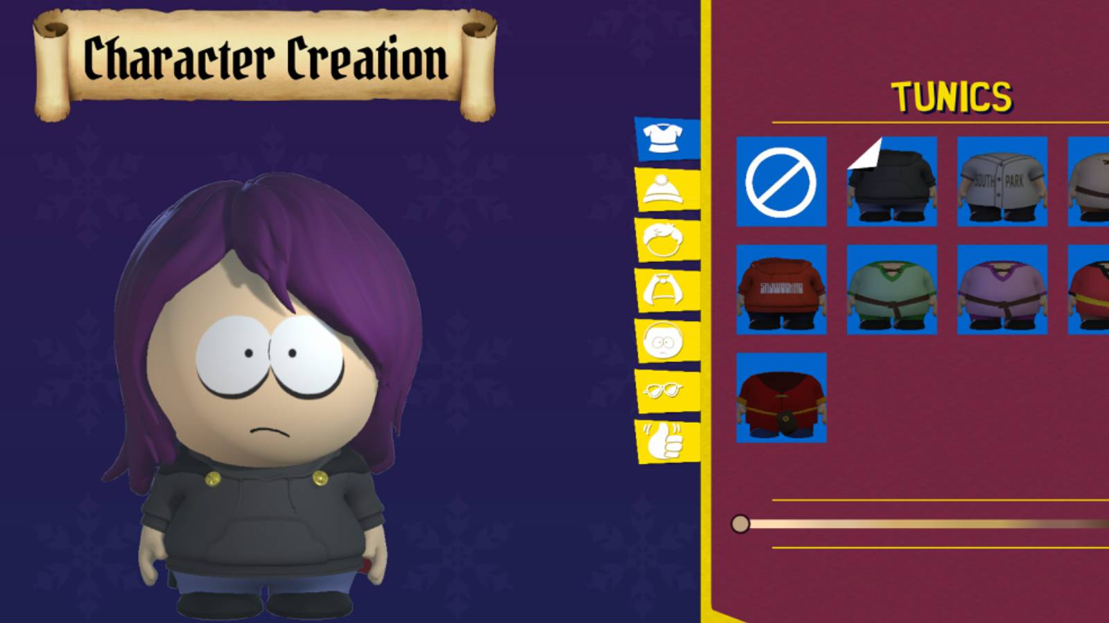 SP snow day character creation