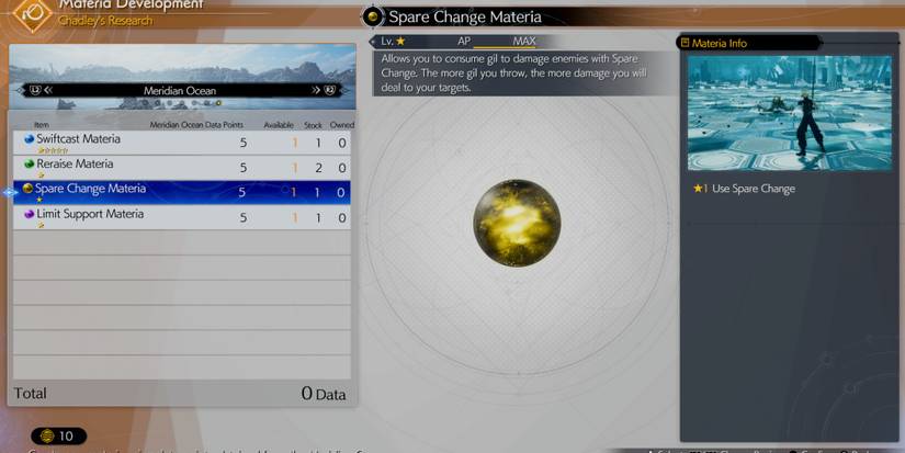 Spare Change Materia in Final Fantasy 7 Rebirth
