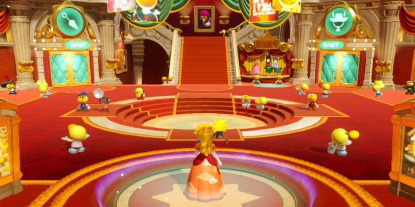 theater entrance lobby sparkle theater princess peach showtime