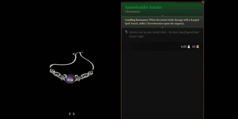 spineshudder amulet from baldur's gate 3 