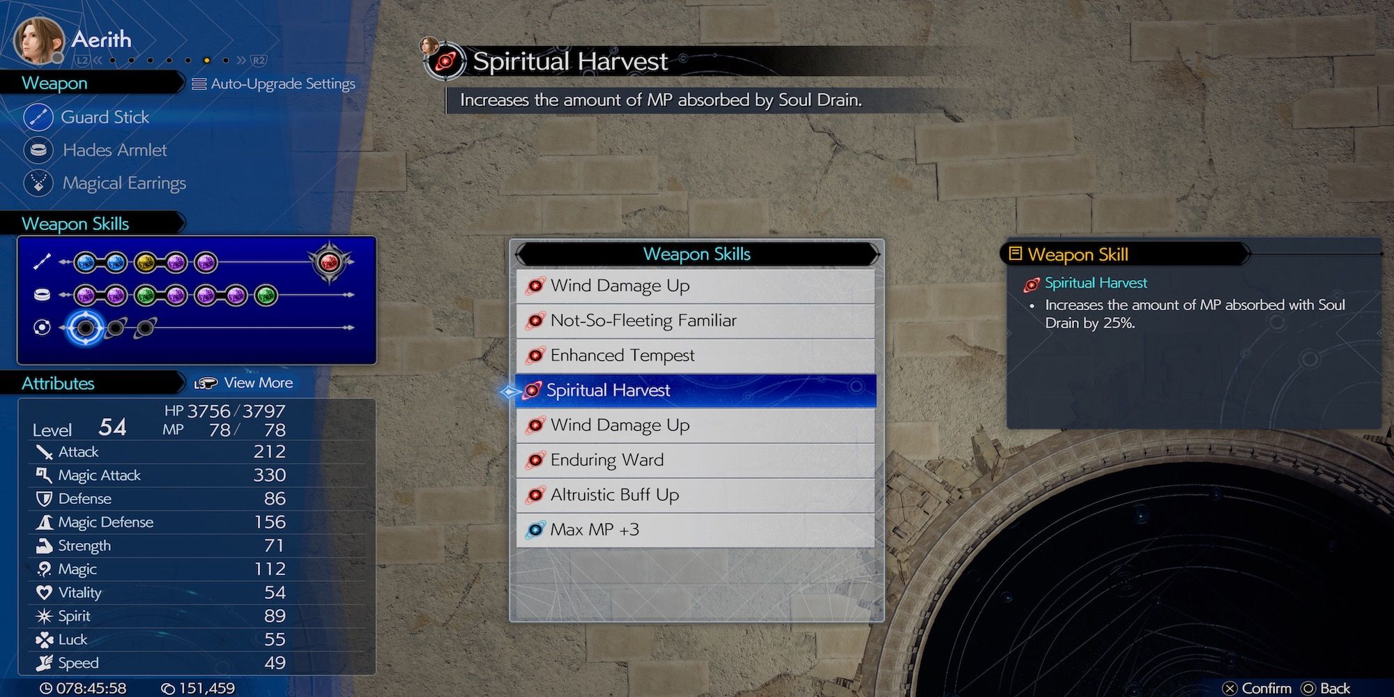 Spiritual Harvest Aerith weapon skill in Final Fantasy 7 Rebirth
