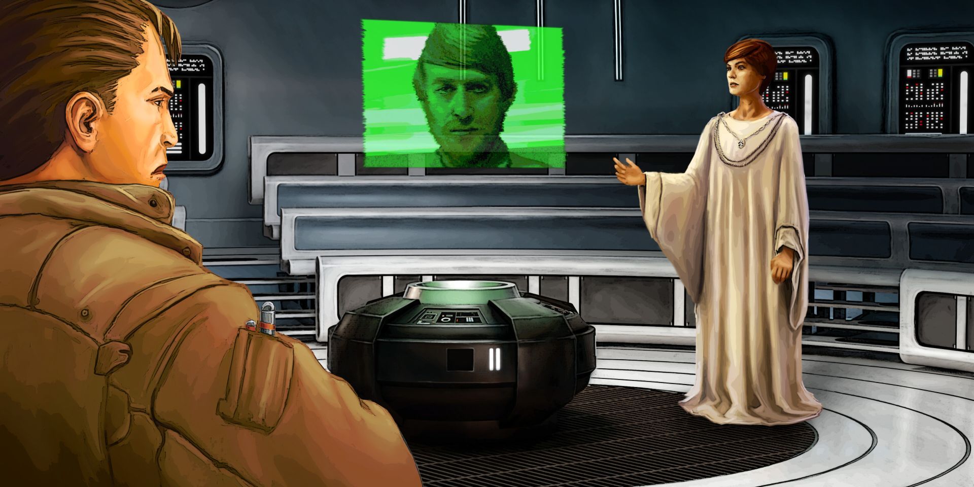 A cutscene in STAR WARS Dark Forces Remaster