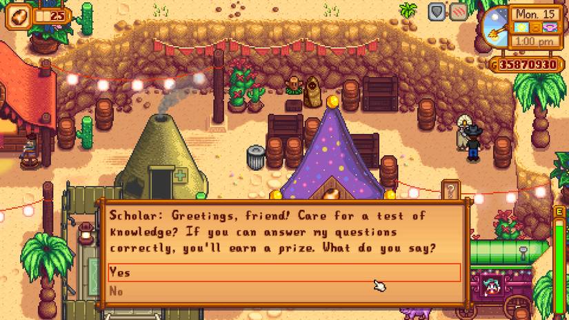Stardew Valley Desert Festival Scholar