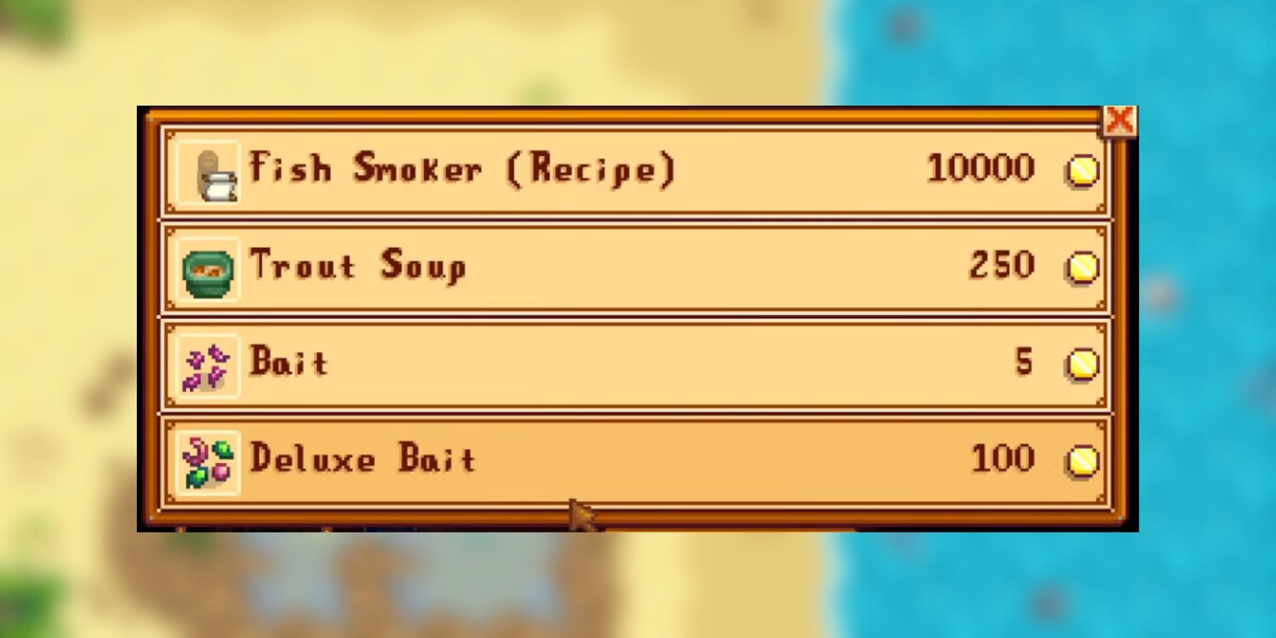 the fish smoker recipe in stardew valley.