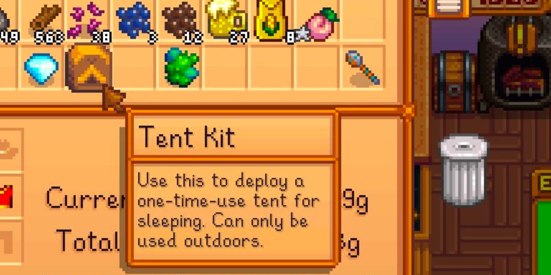 stardew valley how to get a tent kit
