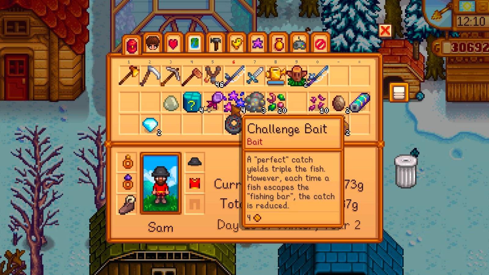 challenge bait in stardew valley inventory