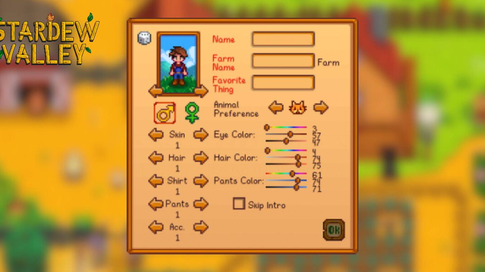 stardew valley 1.6 new legacy randomization option.
