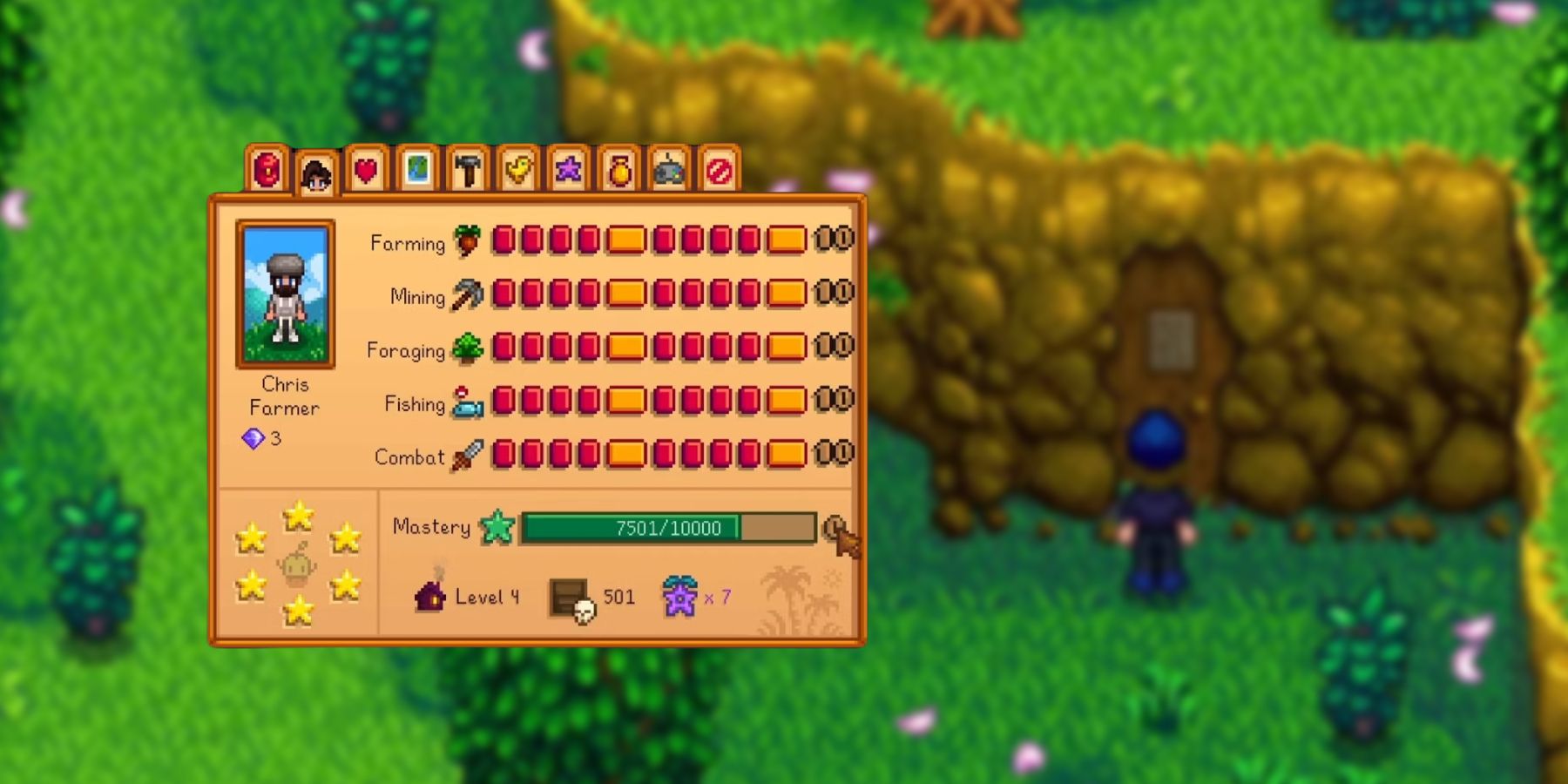 Stardew Valley Mastery Cave Menu