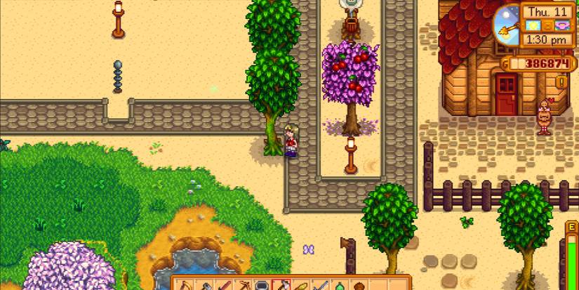 Image of some moss on a tree in Stardew Valley