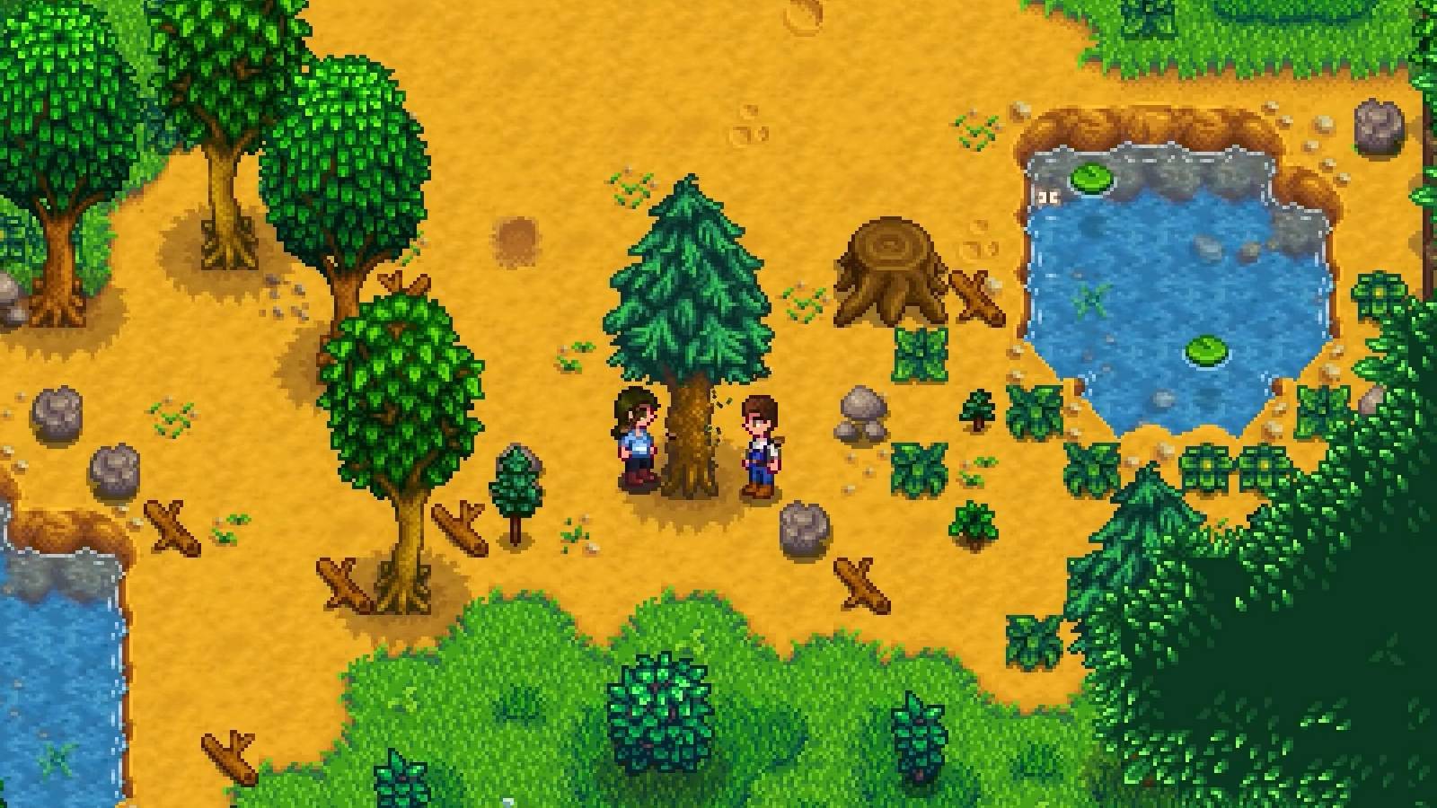 Stardew Valley Multiplayer Tree Chopping