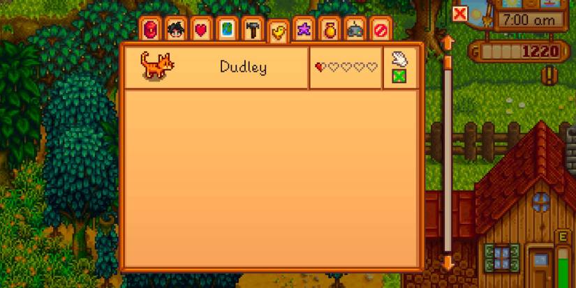 Pet in Stardew Valley