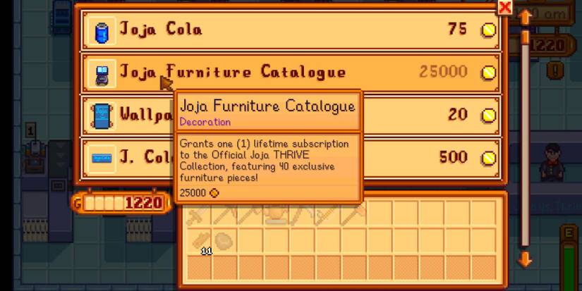 Joja Catalogue in Stardew Valley