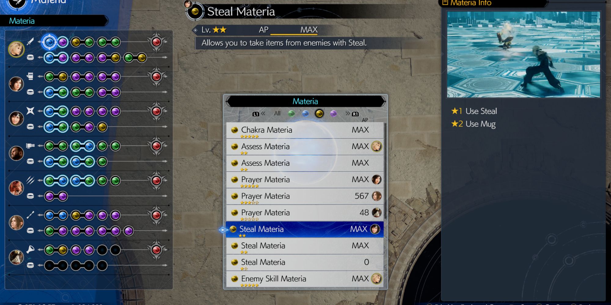 Steal Materia in Final Fantasy 7 Rebirth
