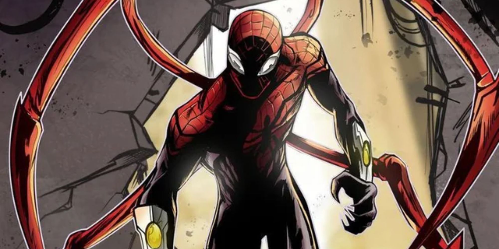 Superior Spider-Man entering a broken wall