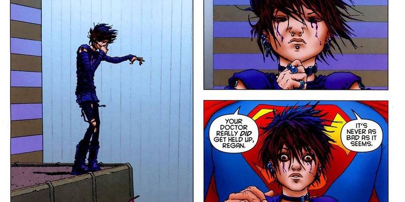 Superman and a suicidal girl in All-Star Superman