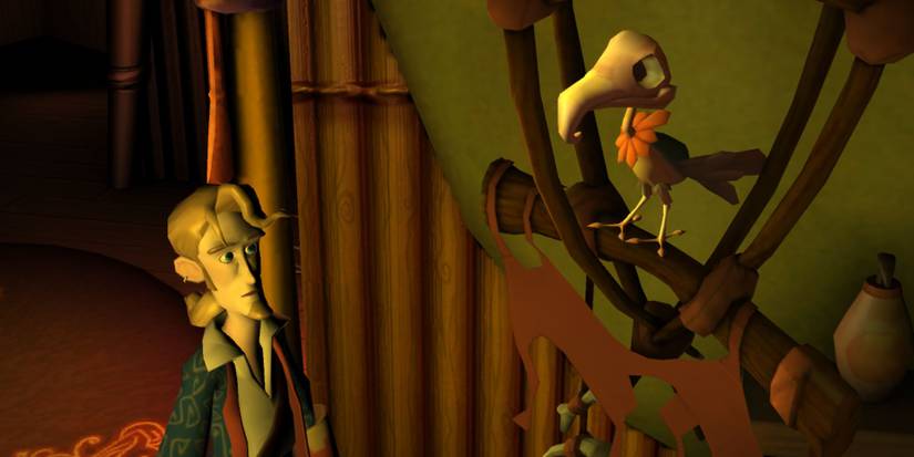 Talking to a bird in Tales From Monkey Island