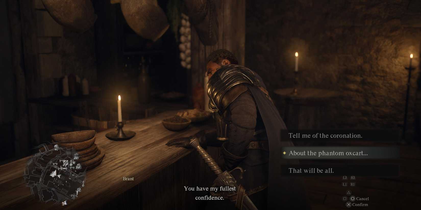 Talking to Captain Brant for Phantom Oxcart in Dragon's Dogma 2