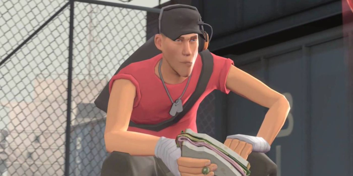 Team Fortress 2 Scout eating a sandwich
