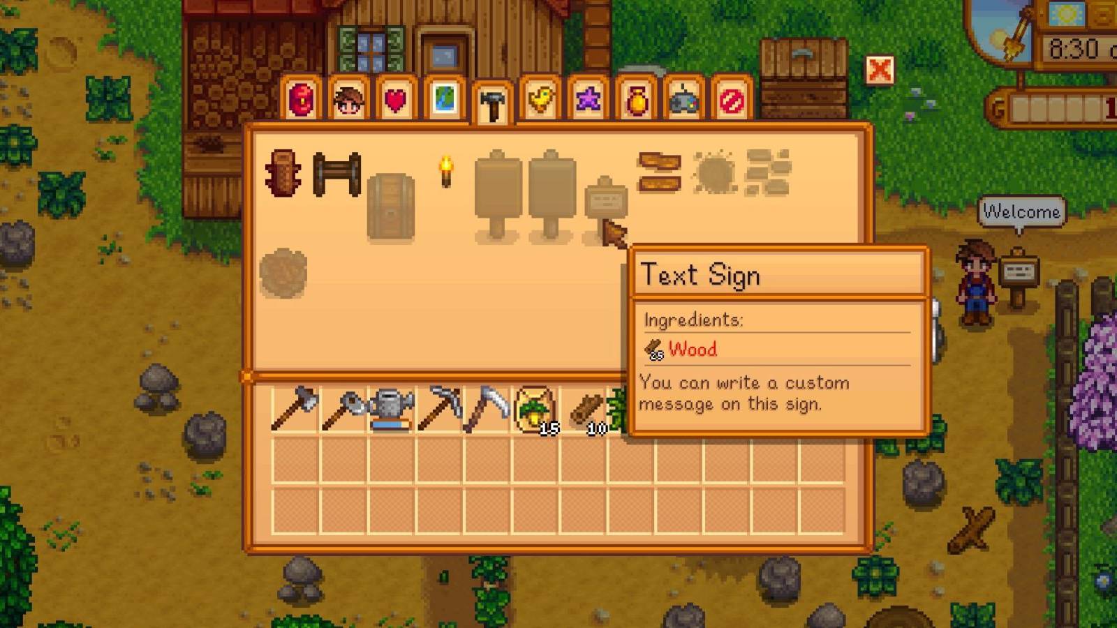 text sign stardew valley
