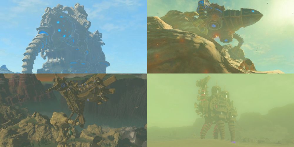 The 4 Divine Beasts, Vah Ruta, Vah Rudania, Vah Medoh and Vah Naboris.