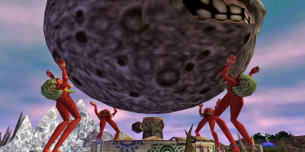 The Four Giants stopping the moon from falling over Termina.