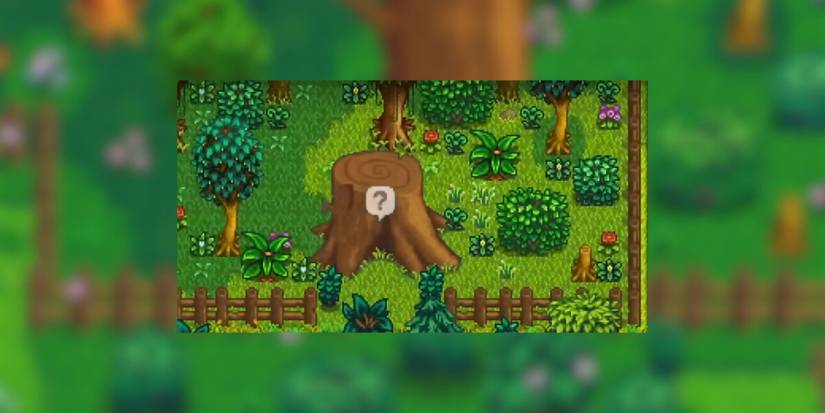 the giant tree turned into a giant stump in stardew valley.