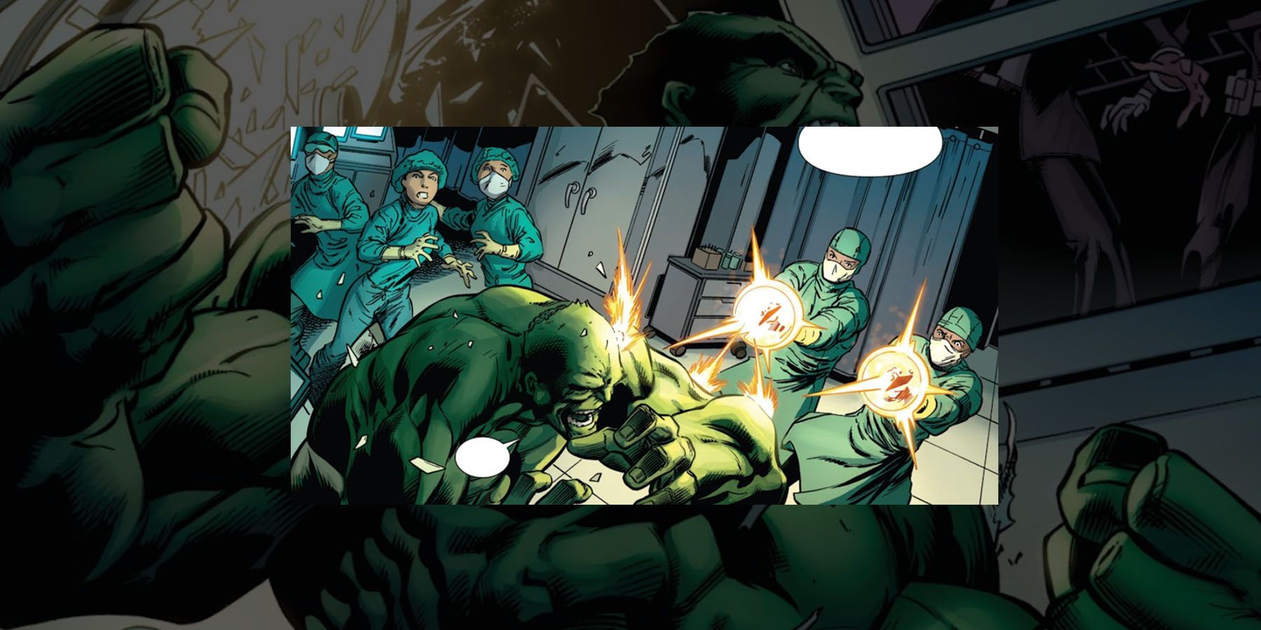 The Hulk shrugging off Adamantium Bullets