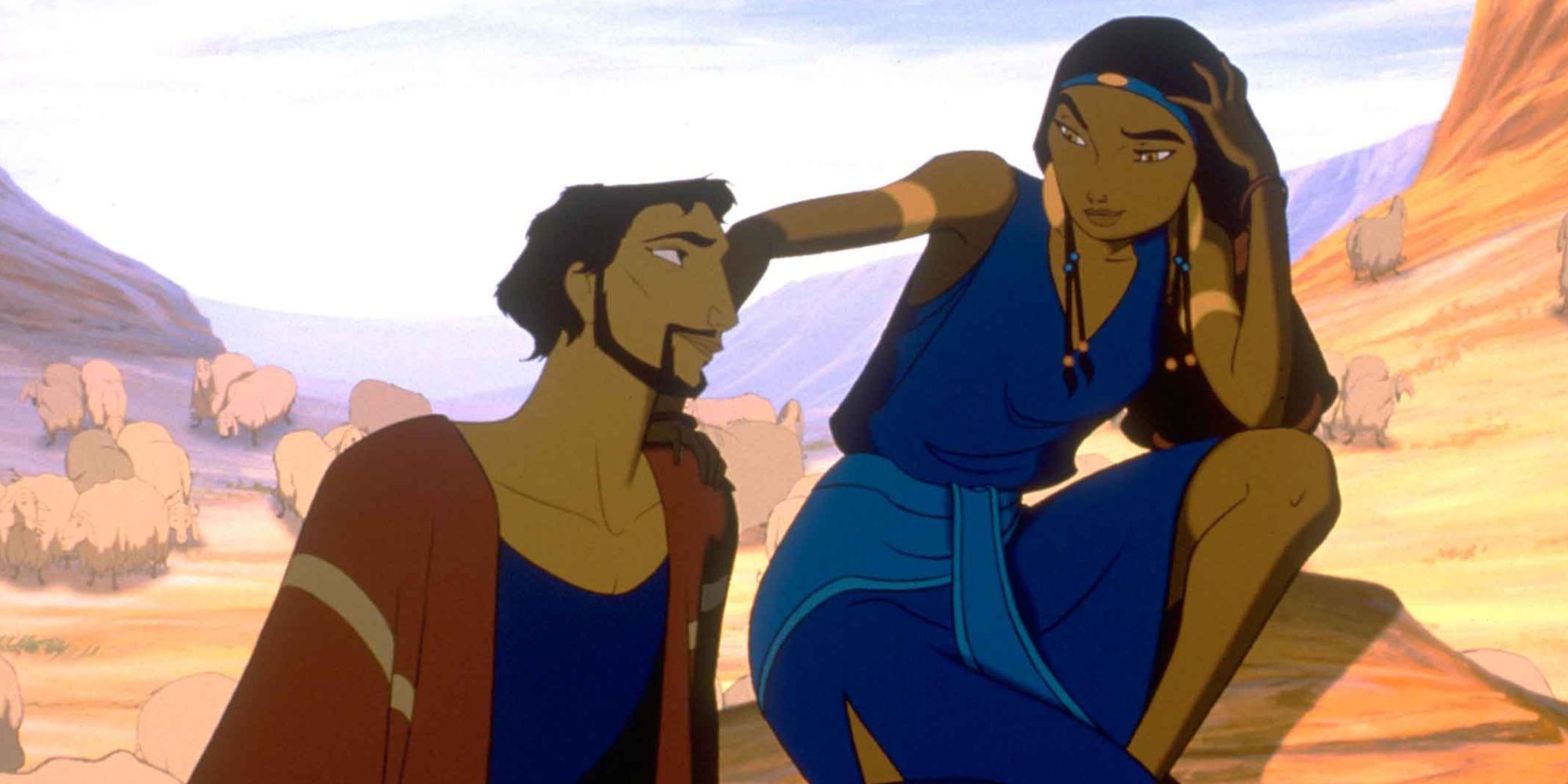 An interaction between Moses and Zipporah from The Prince of Egypt