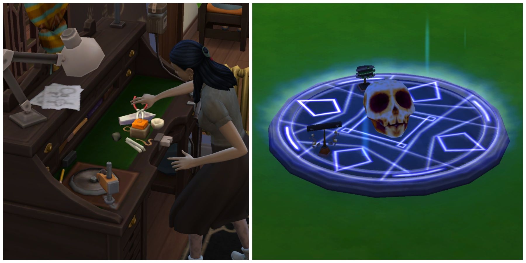 sim making jewelry and gemstone collection