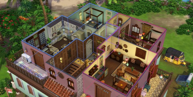 A screenshot from The Sims 4 showing the interior design of a house.